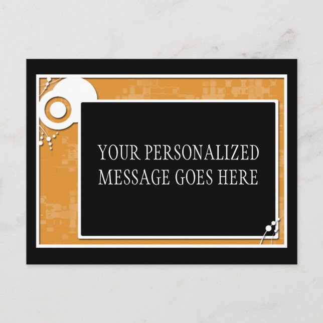 Postal esquema de bloque naranja (Anverso)