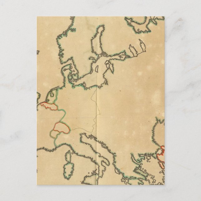 Postal Esquema de Europa (Anverso)