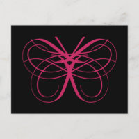 Esquema de mariposa de Bonito estilizado en rosa