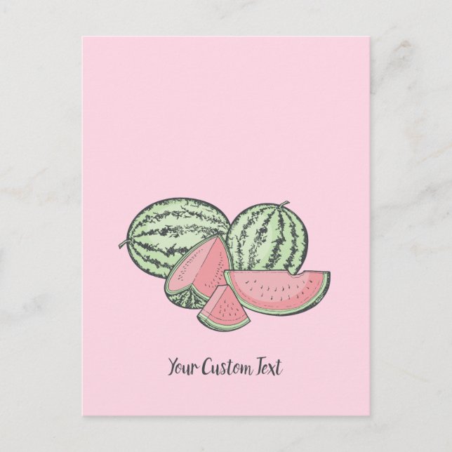 Postal Esquemas de la sandía (Anverso)