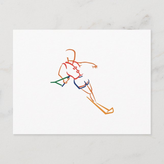 Postal Esquí acuático (Anverso)