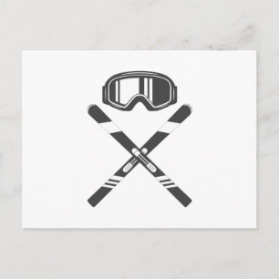 Postal Esquí cruzado