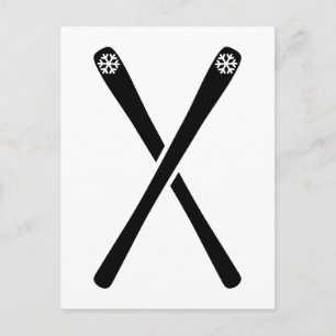 Postal Esquí cruzado