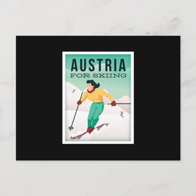 Postal Esquí de Austria (Anverso)