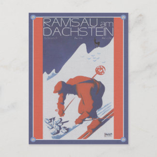 Postal Esquí de época Ramsau am Dachstein