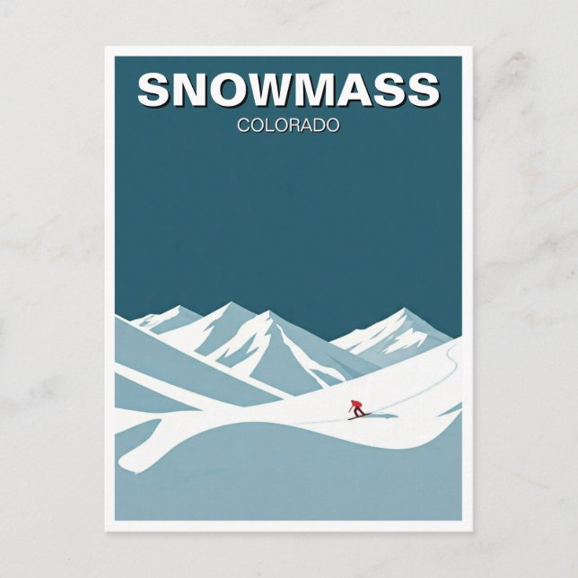Postal Esquí de SnowMass Colorado (Anverso)
