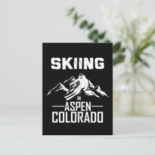 Postal Esquí en Aspen Colorado