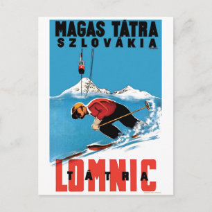 Postal Esquí en Magas Tatra, Eslovaquia