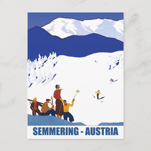 Postal Esquí en Semmering, Austria (Anverso)