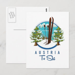 Postal Esquí, logo del poster de esquí.
