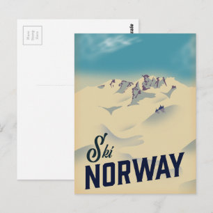 Postal Esquí Noruega