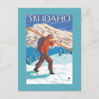 Esquiador con esquís de nieve - Idaho