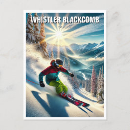 Postal Esquiador de Canadá Whistler Blackcomb