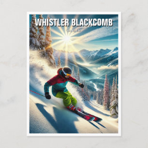 Postal Esquiador de Canadá Whistler Blackcomb
