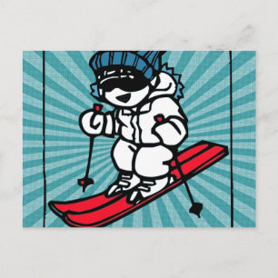Postal Esquiador de Guay amante del esquí Regalo de e