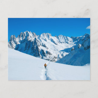 Postal Esquiador en Snowy Mountain Vista