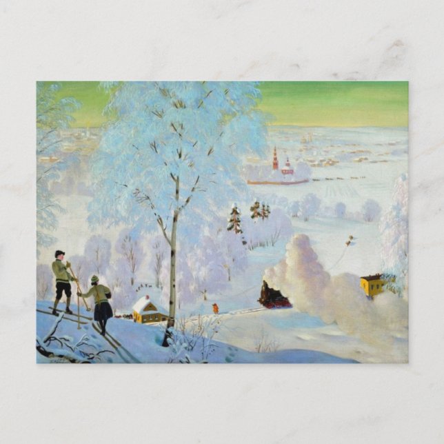 Postal Esquiadores 1919 (Anverso)