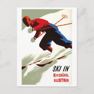 Postal Esquiar en Kitzbuhel, Austria