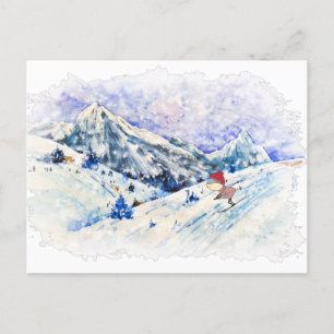 Postal Esquiar es divertido