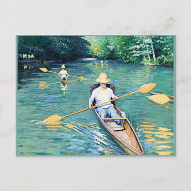 Postal Esquifos, obra de Gustave Caillebotte (Anverso)