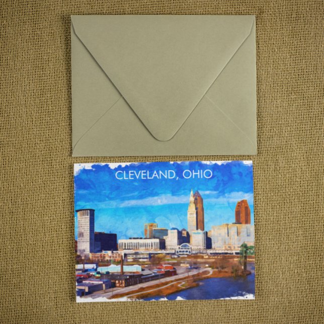 Postal Esquina acuática de Cleveland Ohio (cleveland ohio postcard)