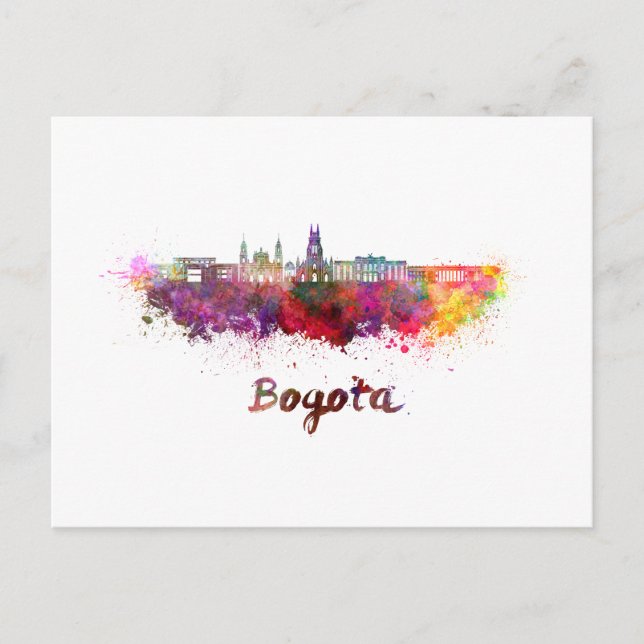 Postal Esquina bogota v2 en acuarela (Anverso)