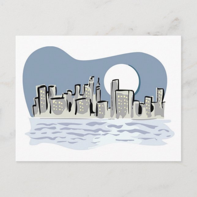 Postal Esquina completa de la ciudad de la luna (Anverso)