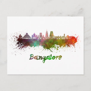 Postal Esquina de Bangalore en acuarela
