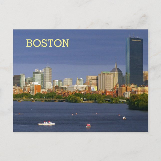 Postal Esquina de Boston y río Carlos (Anverso)