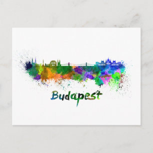 Postal Esquina de Budapest en acuarela