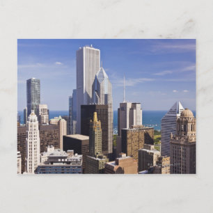 Postal Esquina de Chicago mirando hacia el lago Michigan