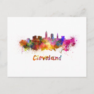 Postal Esquina de Cleveland en acuarela