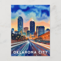 Esquina de color de agua de la ciudad de Oklahoma
