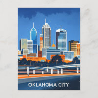 Esquina de color de agua de la ciudad de Oklahoma
