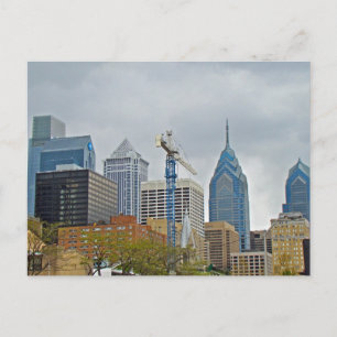 Postal Esquina de Filadelfia desde el paseo fluvial