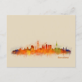 Postal Esquina de la ciudad de Barcelona España. Cityscap