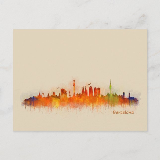 Postal Esquina de la ciudad de Barcelona España. Cityscap (Anverso)