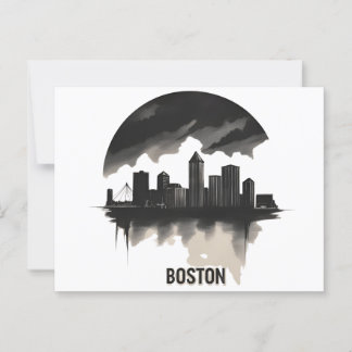 Postal Esquina de la ciudad de Boston - Moderno paisaje u