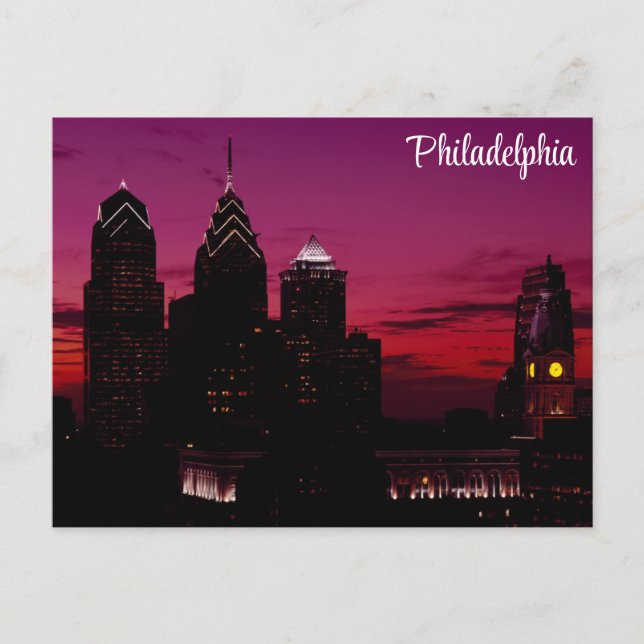 Postal Esquina de la ciudad de Filadelfia en Pensilvania  (Anverso)