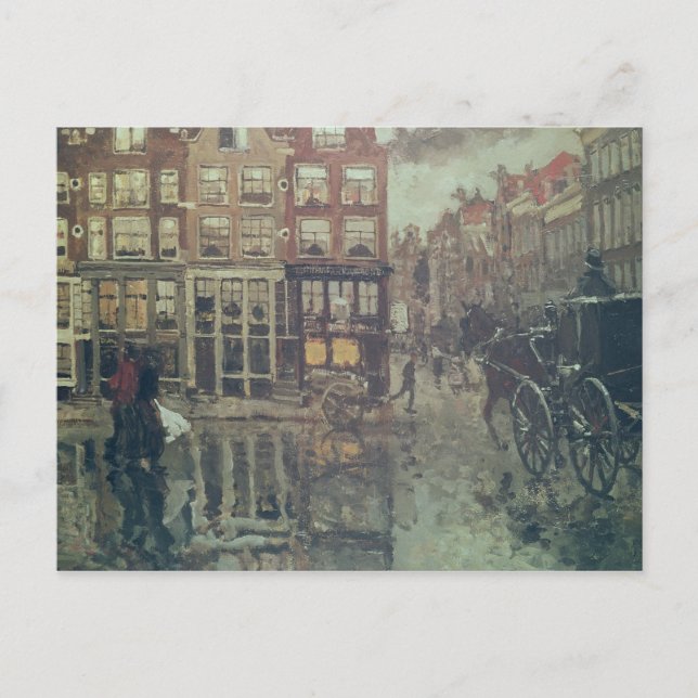 Postal Esquina de la Plaza Leidsche, Amsterdam (Anverso)