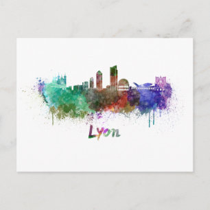 Postal Esquina de Lyon en acuarela