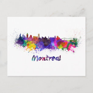 Postal Esquina de Montreal en acuarela