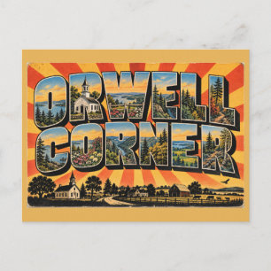 Postal Esquina de Orwell PEI Pueblo Histórico Escuela de
