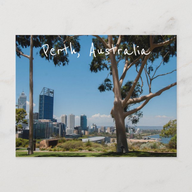 Postal Esquina de Perth desde el precioso Parque de los R (Anverso)