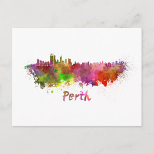 Postal Esquina de Perth en acuarela
