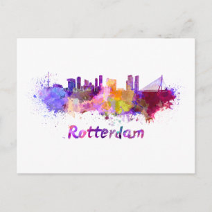 Postal Esquina de Rotterdam en acuarela