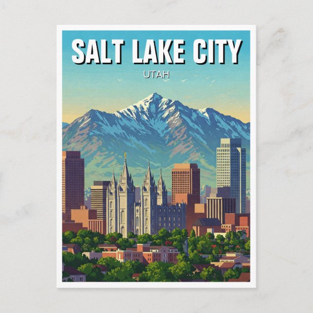 Postal Esquina de Salt Lake City Utah (Anverso)
