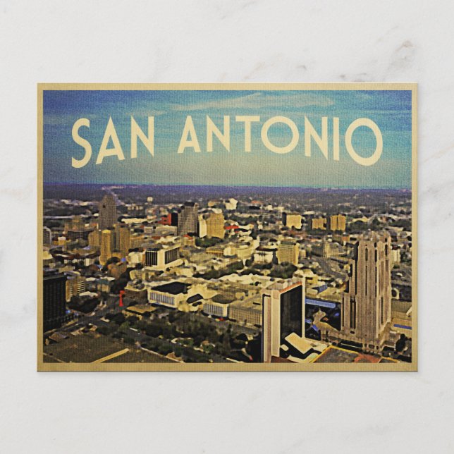 Postal Esquina de San Antonio Texas (Anverso)