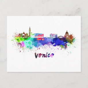 Postal Esquina de Venecia en acuarela