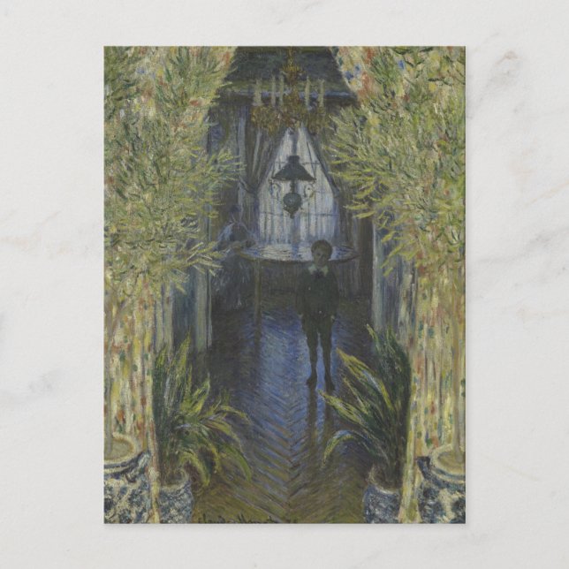 Postal Esquina del apartamento por Claude Monet (Anverso)